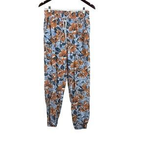 Urban Outfitters Hawaiian‎ Hibiscus Plumeria Joggers Hippie Boho Pull On Pants S
